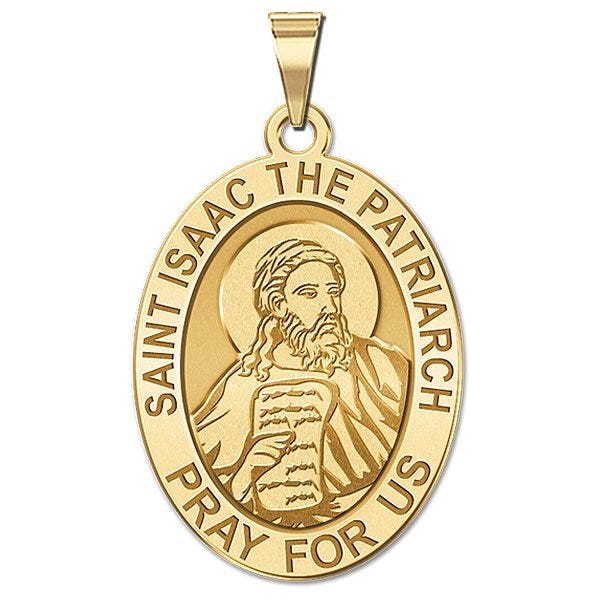 Saint Isaac The Patriarch Oval Religious Medal