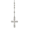 Sterling Silver Polished Crucifix Rosary