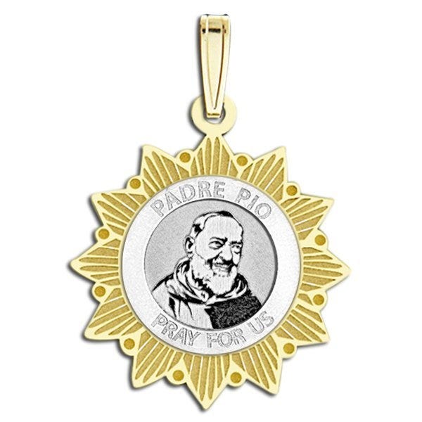 Padre Pio Two-Tone Sun Border