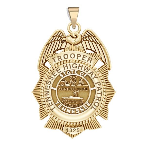 Personalized Tennessee Highway Patrol State Trooper Badge with Your Number