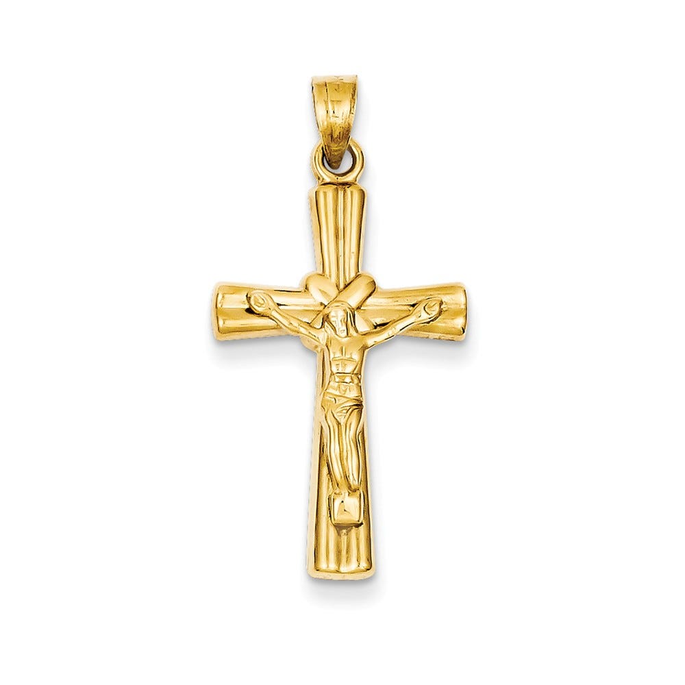 14K Reversible Crucifix Cross Pendant