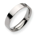 Titanium Flat Approx. 0.20 Inch Polished Wedding Band