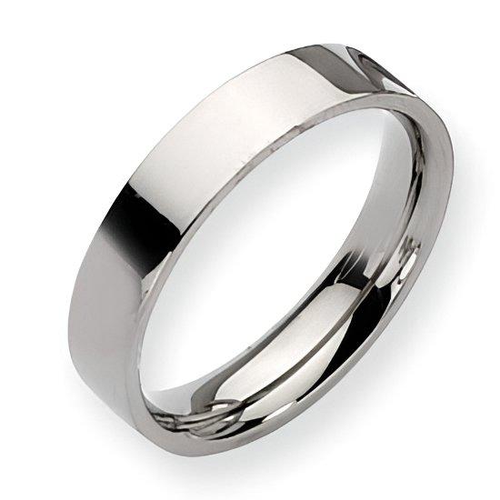 Titanium Flat Approx. 0.20 Inch Polished Wedding Band