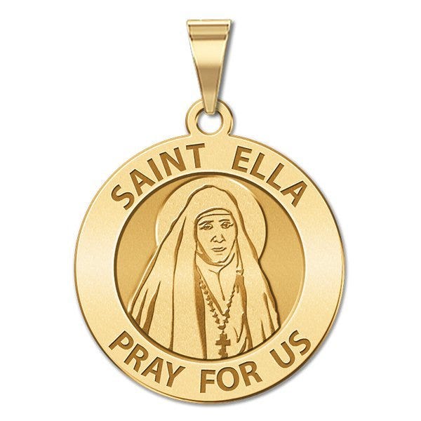 Saint Ella Religious Round Medal