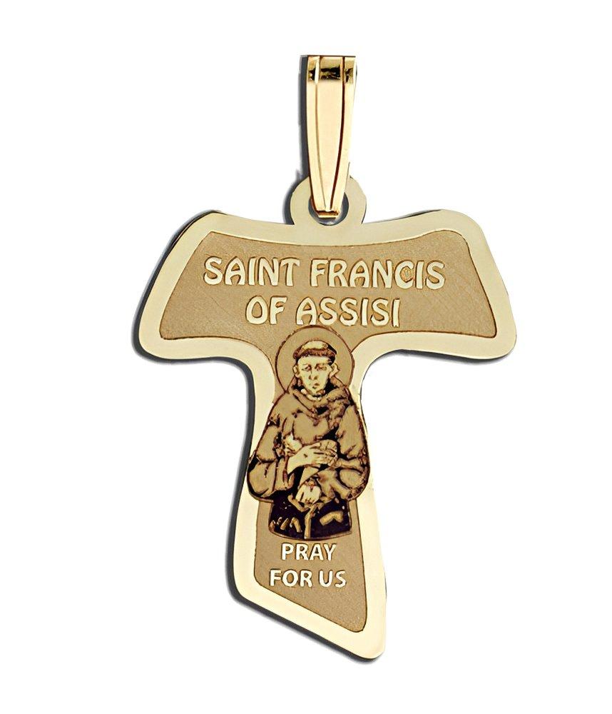 Saint Francis Of Assisi - Tau Franciscan Cross Religious Medal