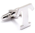 Genuine Sterling Silver Letter "T" Cufflinks