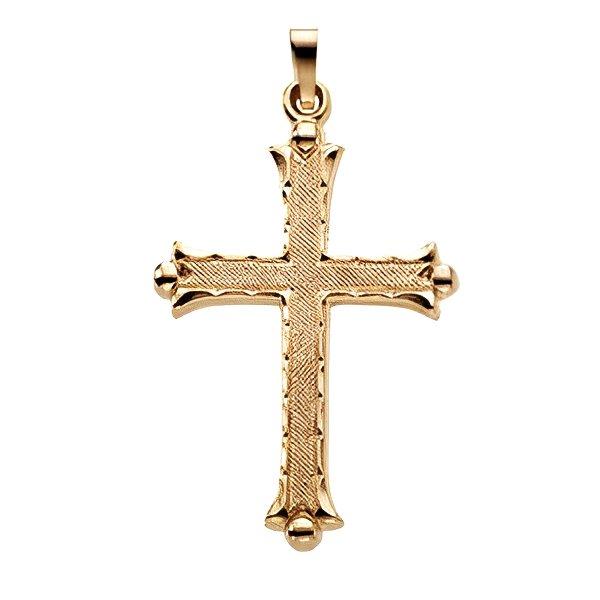 14K Yellow Gold Cross Pendant