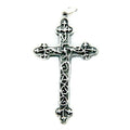 Sterling Silver Filigree-Patterned Cross Pendant