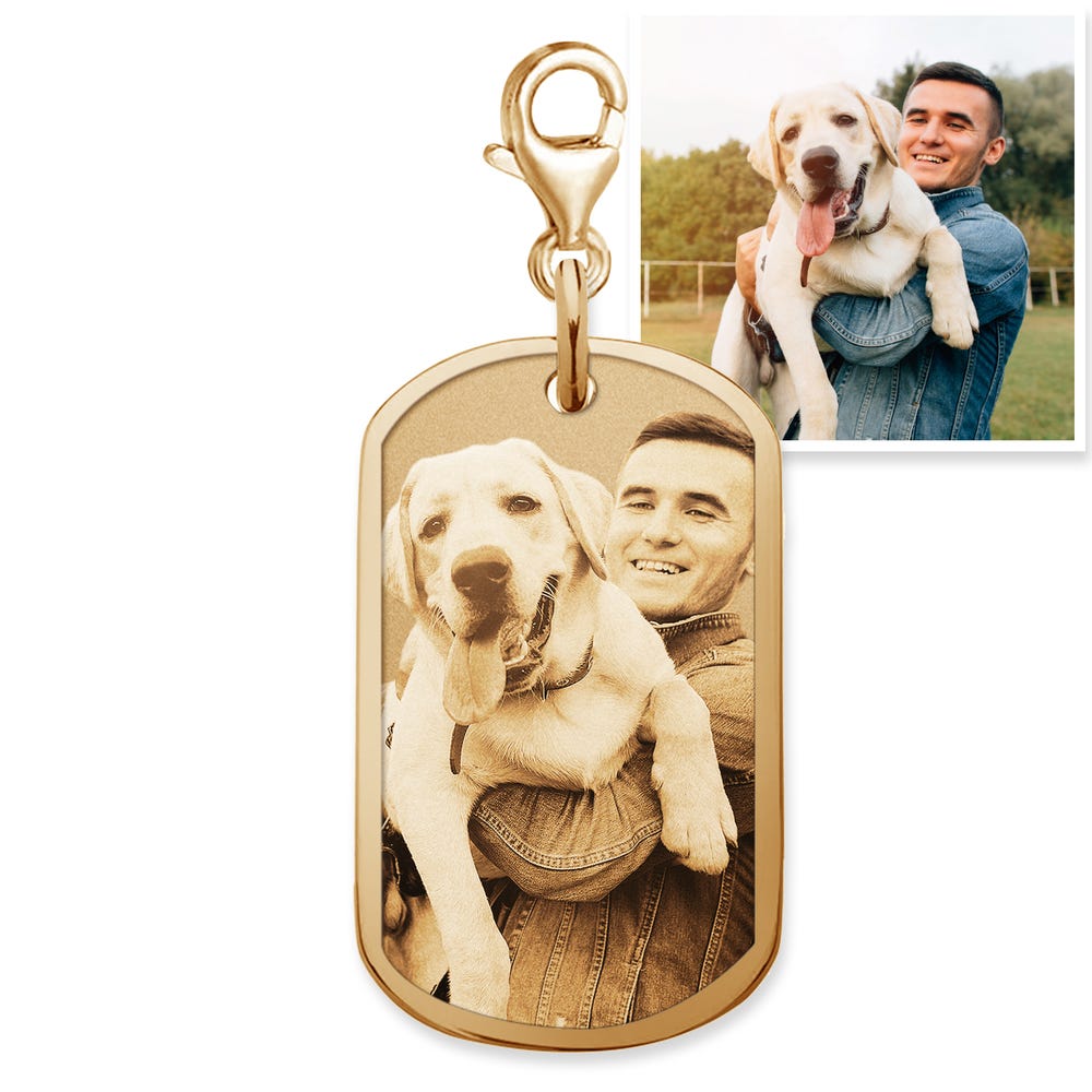 Petite Dog Tag Charm