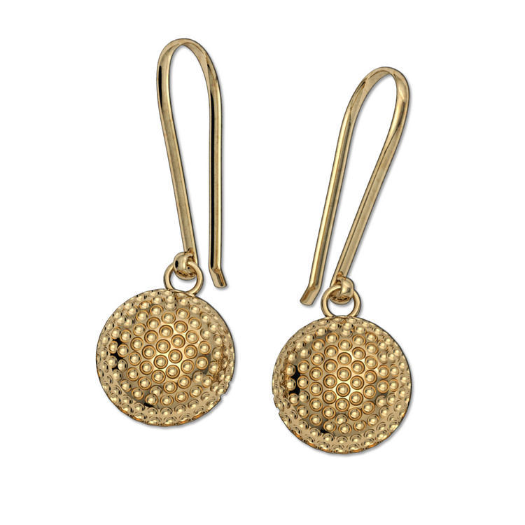 Golf Ball Kidney Wire Dangle Earrings