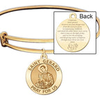 Expandable Bracelet With Saint Gerard Charm And Expecting Mother Prayer