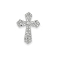 14K White Gold Passion Diamond Cross Pendant
