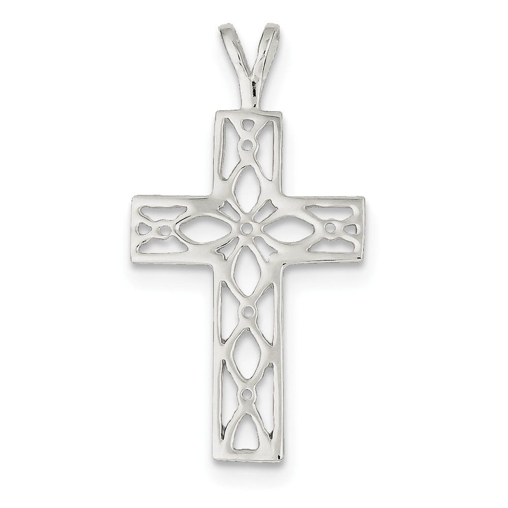 Polished Openwork Cross Pendant