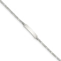 Custom Engraved Sterling Silver Children's Figaro Link ID Bracelet