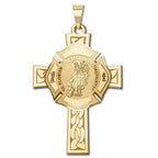 Saint Florian Personalized Fire Badge Cross Religious Medal