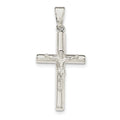 Sterling Silver Polished Hollow Crucifix Pendant