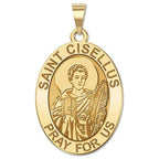 Saint Cisellus Oval Religious Medal