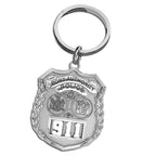 Personalized Port Authority Police Badge Keychain with Your Number