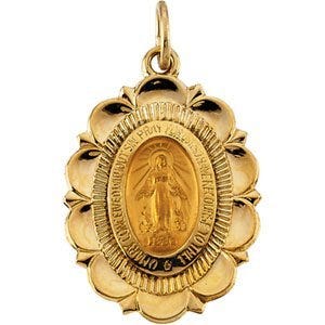 14K Gold Miraculous Medal