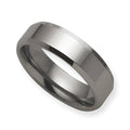 Tungsten Beveled Edge Flat Approx. 0.28 Inch Polished Wedding Band