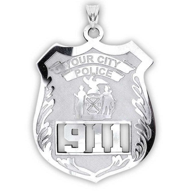Personalized Police Badge with Your Number & Department