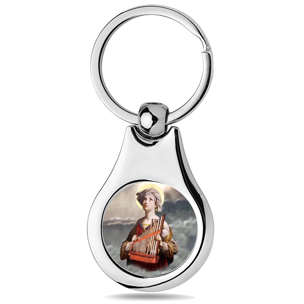 Saint Cecilia Keychain