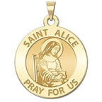 Saint Alice Round Religious Medal