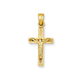 14K Hollow Crucifix Pendant