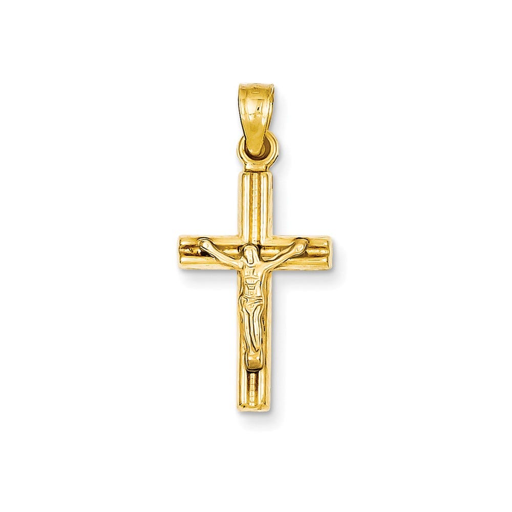 14K Hollow Crucifix Pendant