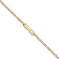 Custom Engraved 14K Gold Women's Heart Cutout ID Bracelet