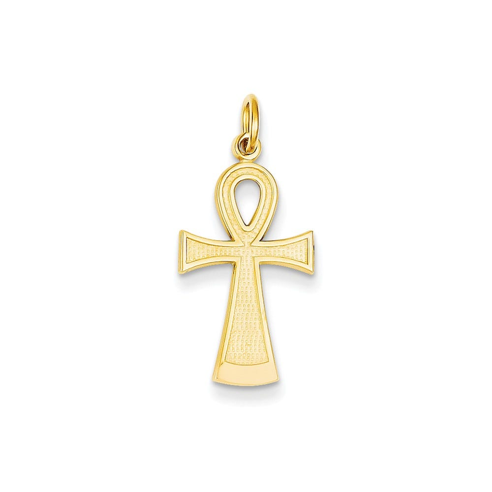 14K Ankh Cross Charm