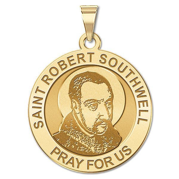 Saint Robert Southwell Round Religious Medal