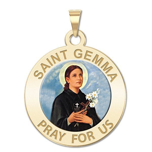 Saint Gemma Galgani Color Medal