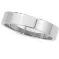 14K White Gold Approx. 0.12 Inch Flat Wedding Band