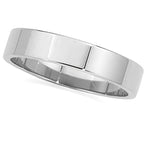 14K White Gold Approx. 0.12 Inch Flat Wedding Band
