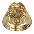 Personalized New Jersey Corrections Officer Badge Ring with Number & Department