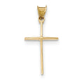 14K Yellow Gold Polished Cross Pendant