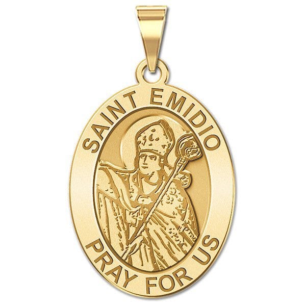 Saint Emidio Oval Religious Medal