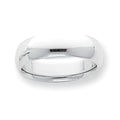 Platinum Approx. 0.31 Inch Half-Round Comfort Fit Lightweight Band