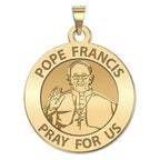 Pope Francis Religious Medal Round Laser Engraved