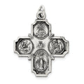 Sterling Silver Antiqued 4-Way Medal