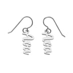 Pair of Script Name Dangle Earrings