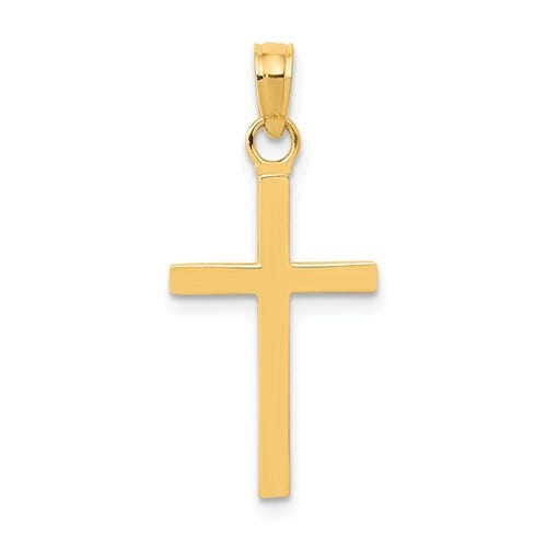 14K Polished Cross Pendant