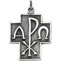 Sterling Silver Alpha & Omega Cross
