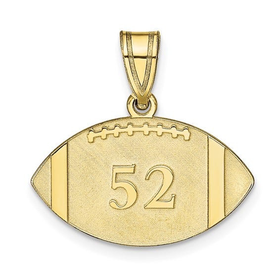 Custom Football Charm or Pendant with Number