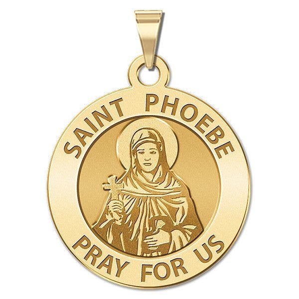 Saint Phoebe Religious Medal "Round