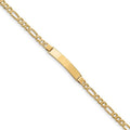 Custom Engraved 14K Gold Children's Figaro Link ID Bracelet
