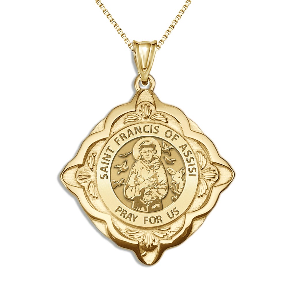 Saint Francis Of Assisi Cathedral Round Religious Medal