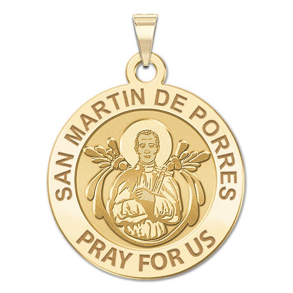 San Martin De Porres Round Religous Medals
