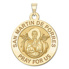 San Martin De Porres Round Religous Medals